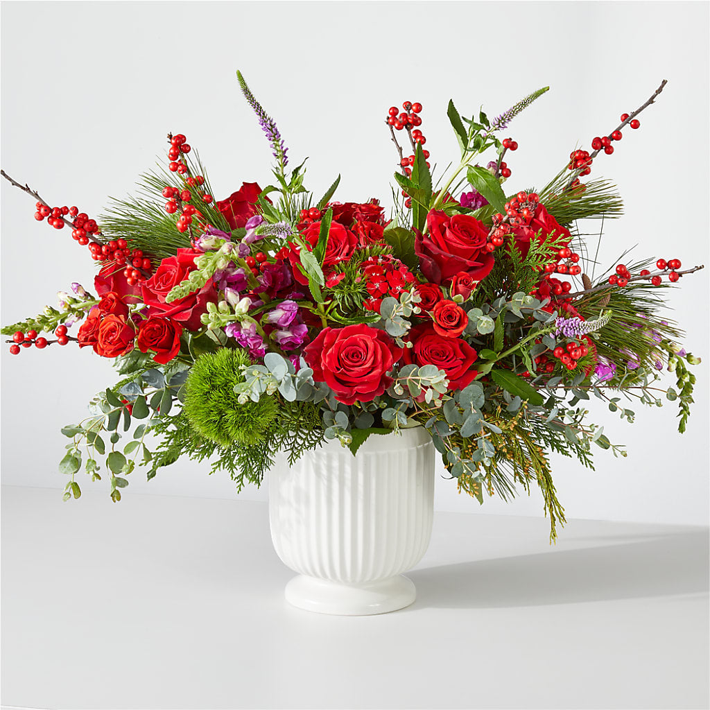 Big Red Bow Bouquet – Nayitas Rva Flowers, Richmond VA