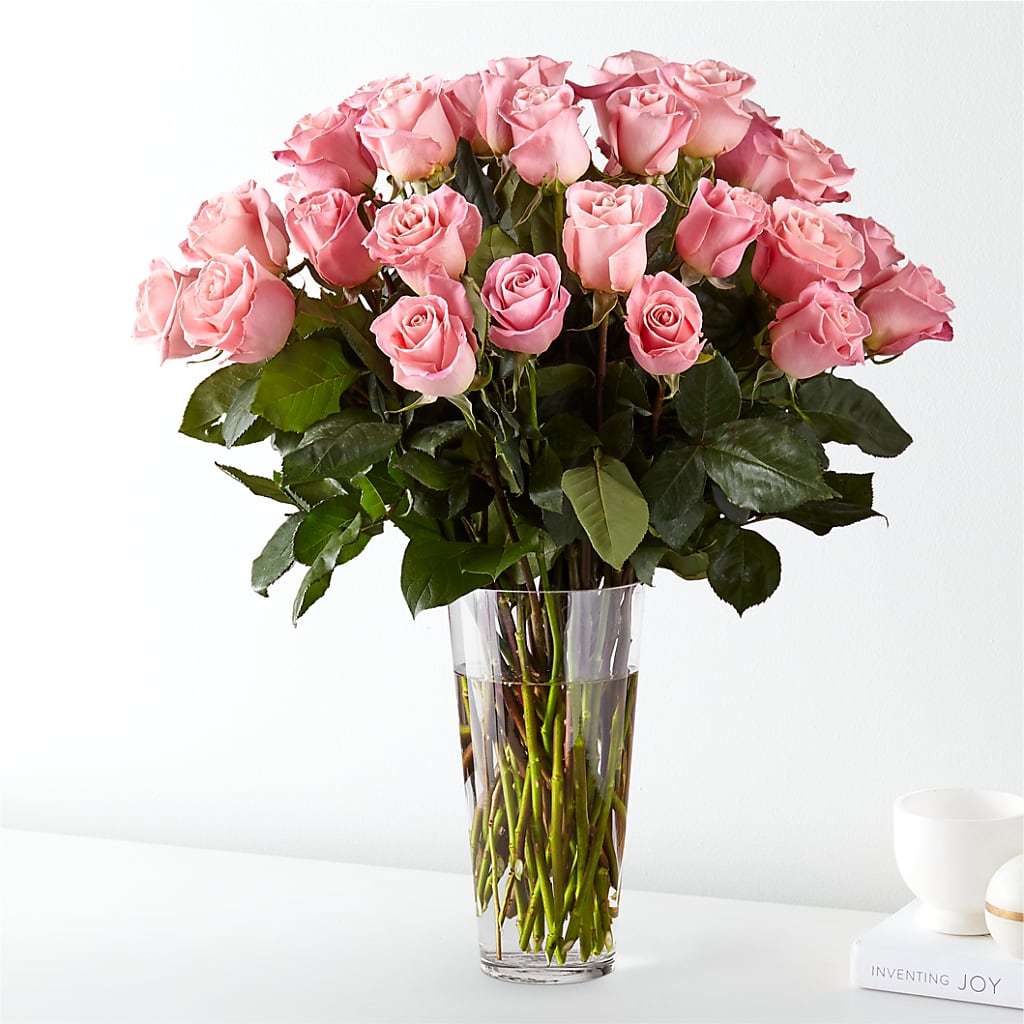 Long Stem Pink Rose Bouquet – Nayitas Rva Flowers, Richmond VA