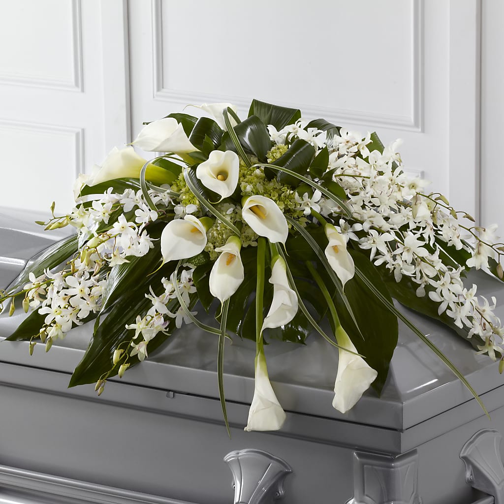 Angel Wings Casket Spray – Nayitas Rva Flowers, Richmond VA