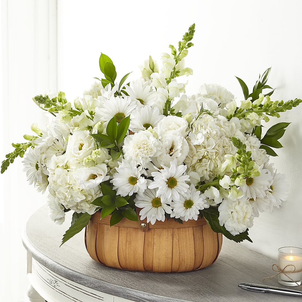 Pure Ivory Basket – Nayitas Rva Flowers, Richmond VA