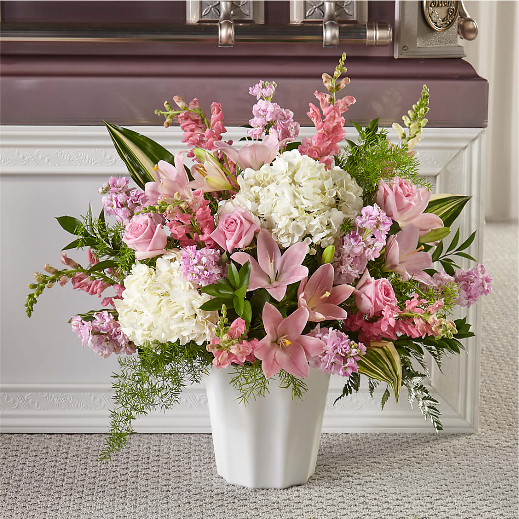 Simply Serene Floor Basket – Nayitas Rva Flowers, Richmond VA