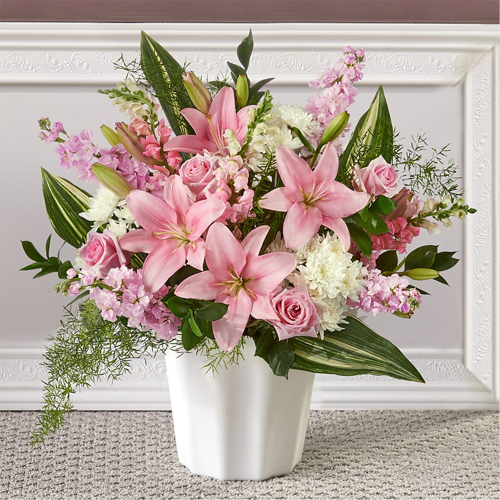 Simply Serene Floor Basket – Nayitas Rva Flowers, Richmond VA