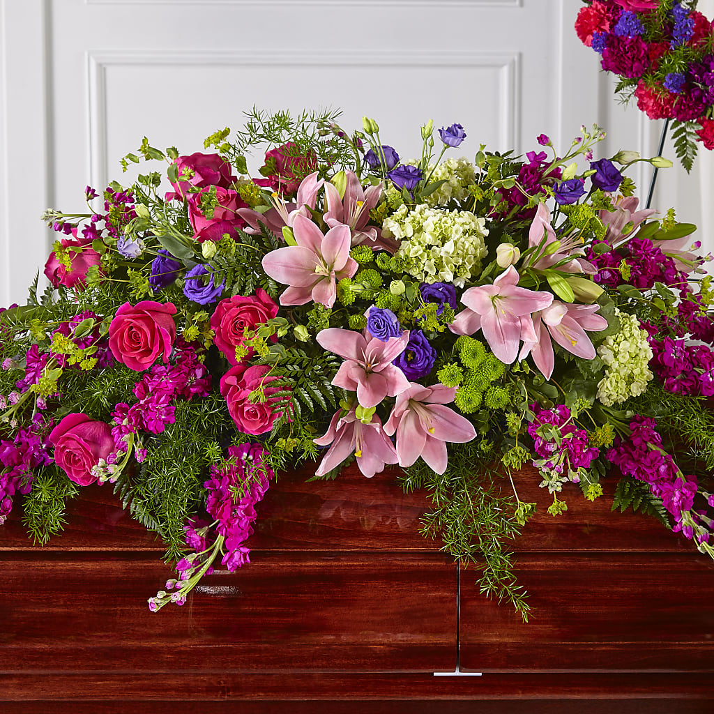 Radiant Tribute Casket Spray – Nayitas Rva Flowers, Richmond VA