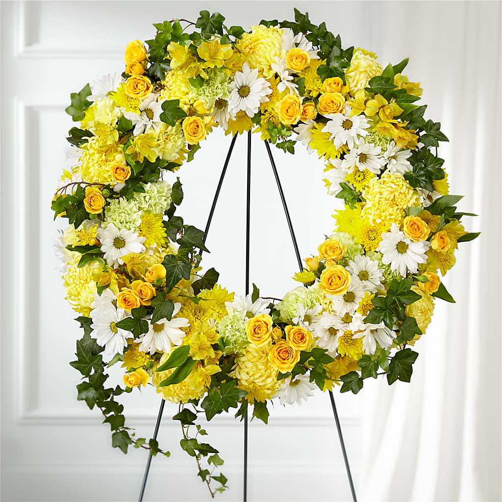 Golden Remembrance Wreath – Nayitas Rva Flowers, Richmond VA