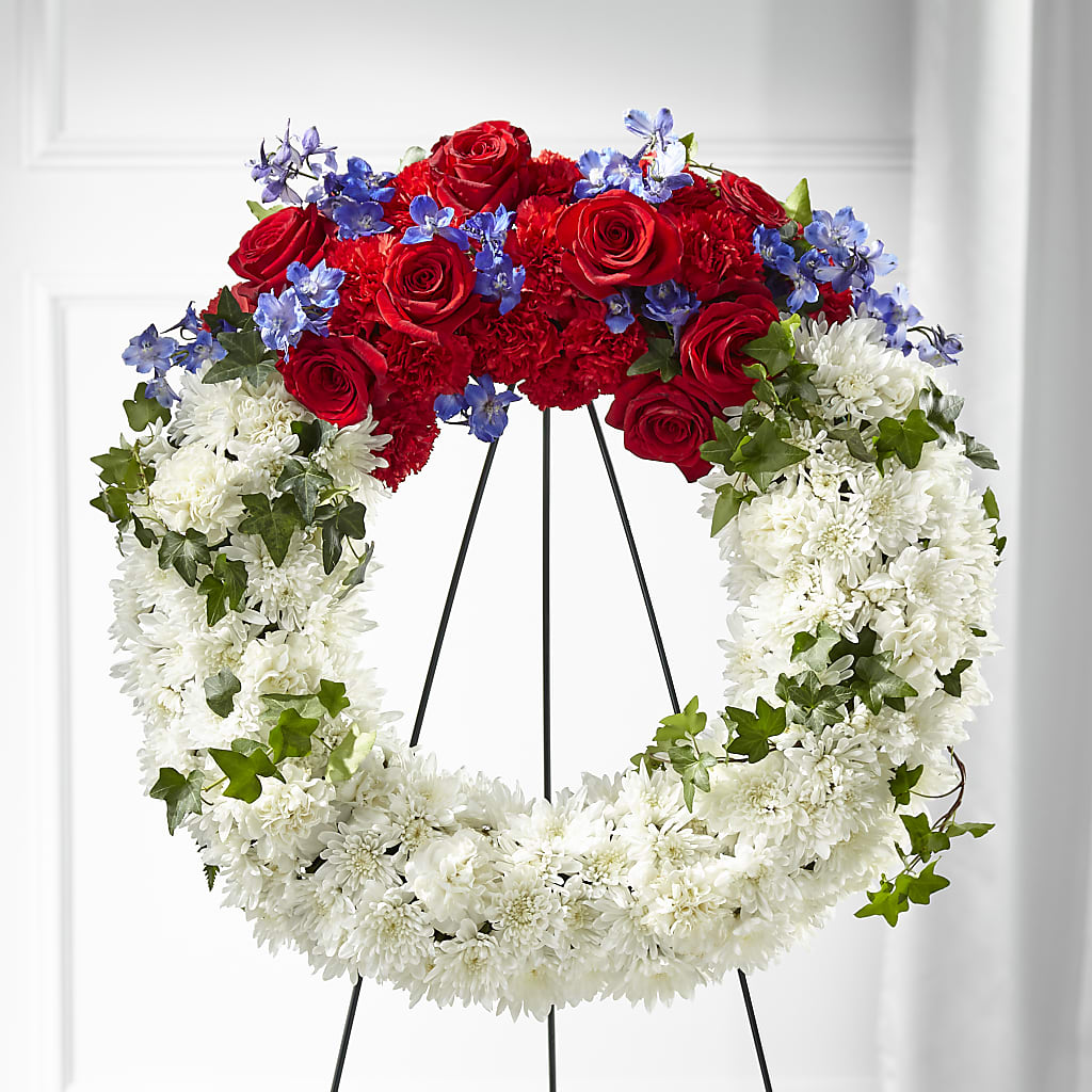 Patriotic Passion Wreath – Nayitas Rva Flowers, Richmond VA