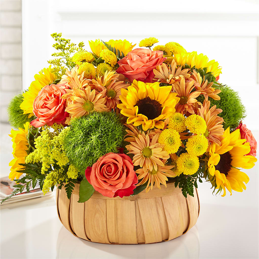 Harvest Sunflower Basket – Nayitas Rva Flowers, Richmond VA