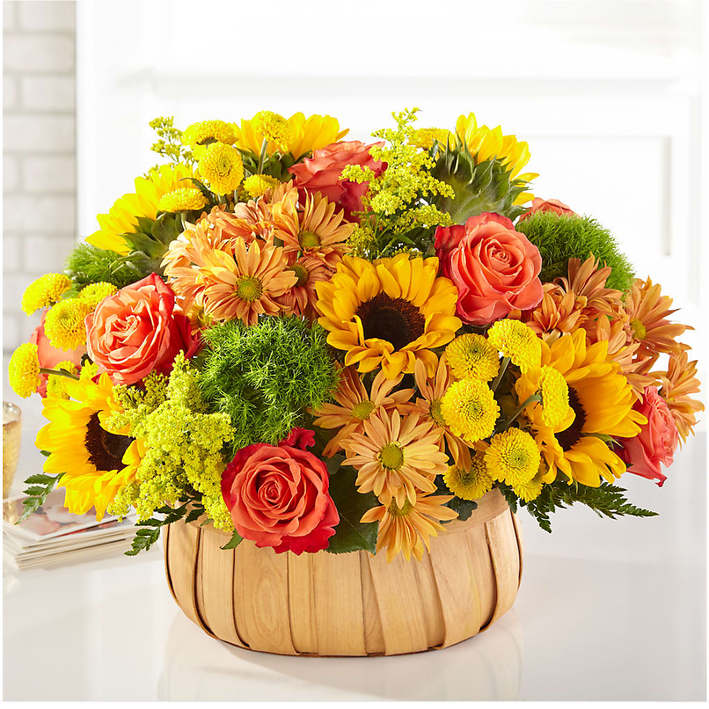 Harvest Sunflower Basket – Nayitas Rva Flowers, Richmond VA