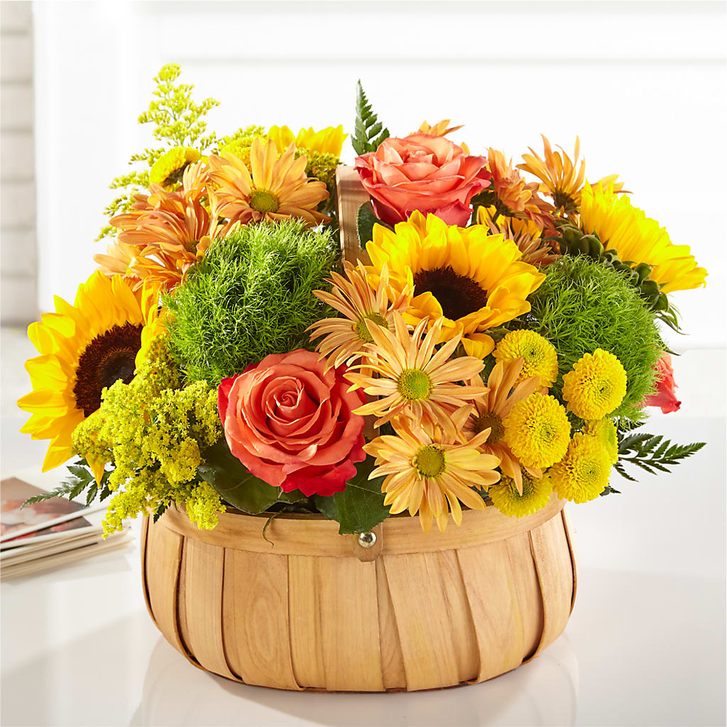 Harvest Sunflower Basket – Nayitas Rva Flowers, Richmond VA