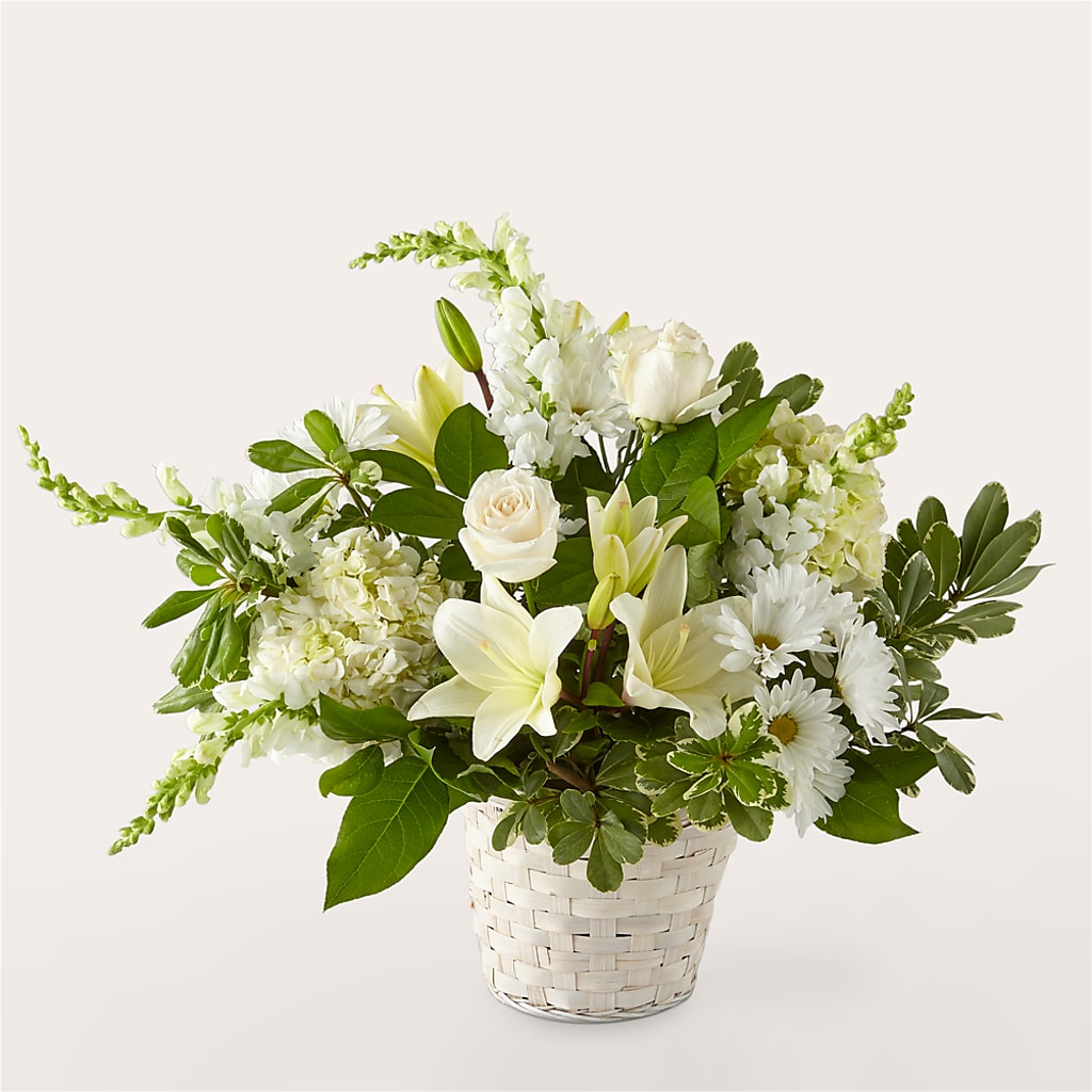 Ivory Elegance Floral Basket – Nayitas Rva Flowers, Richmond VA