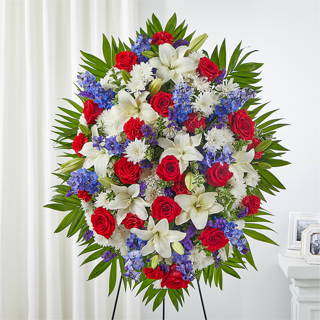 Cherished Service Standing Spray – Nayitas Rva Flowers, Richmond VA