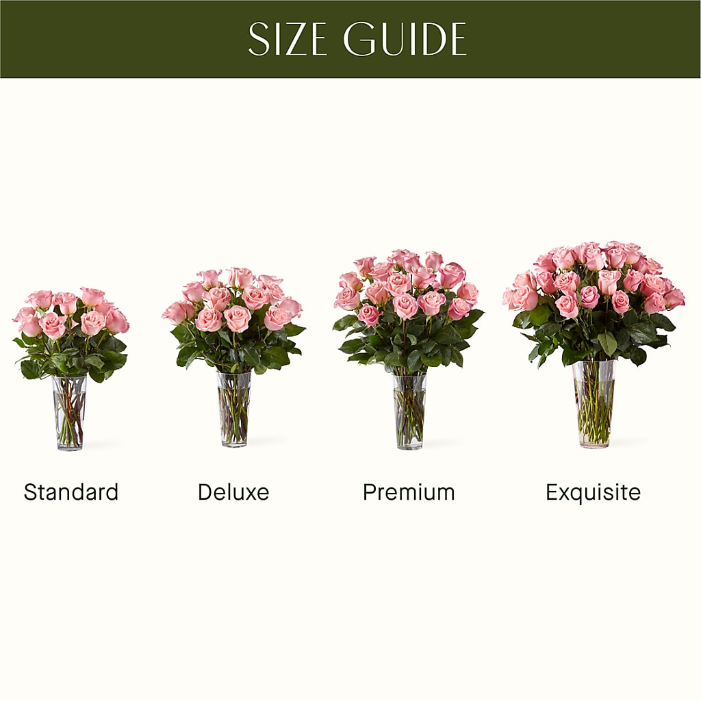 Long Stem Pink Rose Bouquet –  Nayitas Rva Flowers, Richmond VA