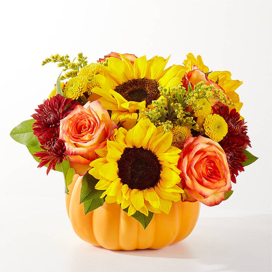 Golden Gourd Pumpkin Bouquet –  Nayitas Rva Flowers, Richmond VA