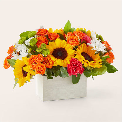 Sun-drenched Blooms Box Bouquet –  Nayitas Rva Flowers, Richmond VA