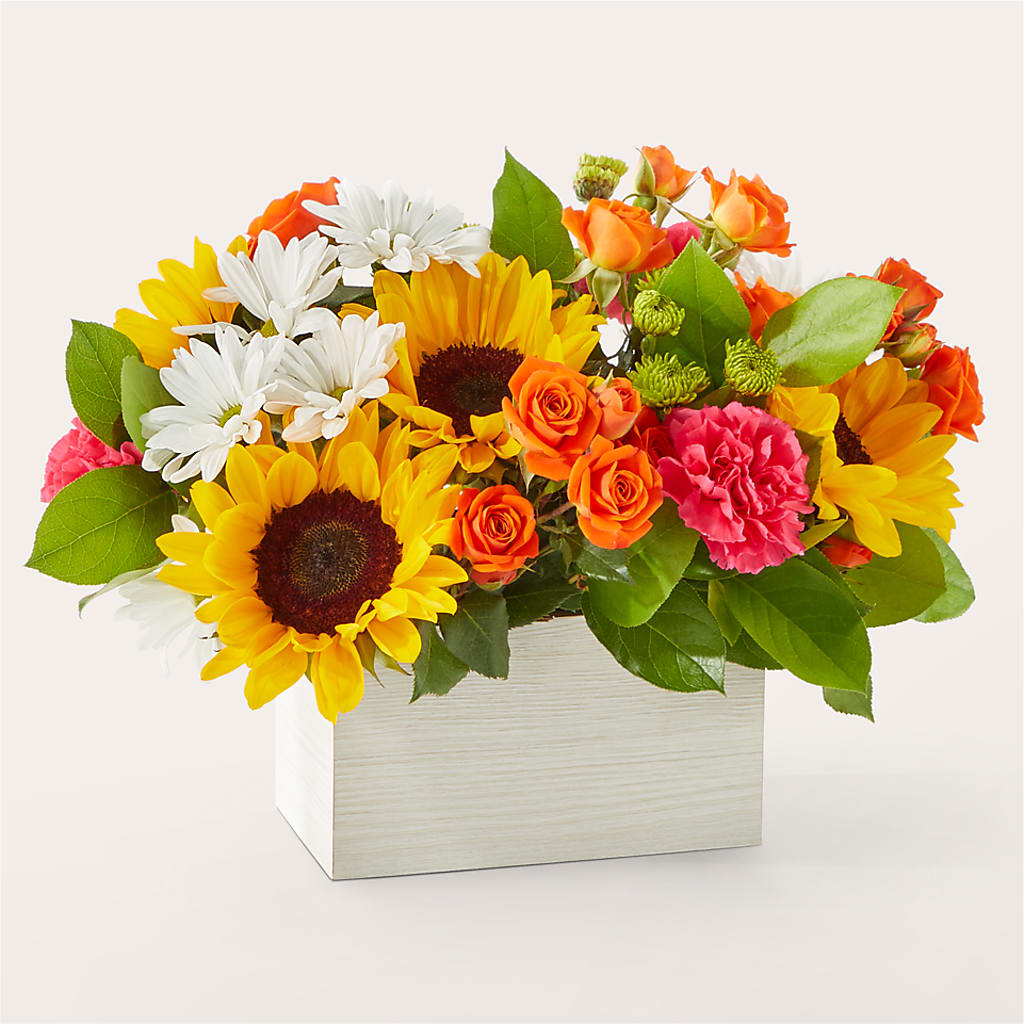 Sun-drenched Blooms Box Bouquet –  Nayitas Rva Flowers, Richmond VA