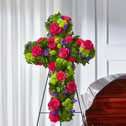 Tribute Rose Floral Cross –  Nayitas Rva Flowers, Richmond VA