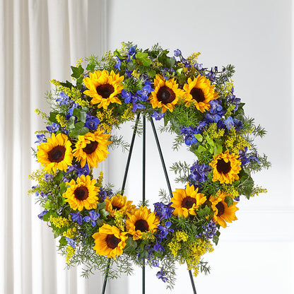 Bright Rays Wreath –  Nayitas Rva Flowers, Richmond VA
