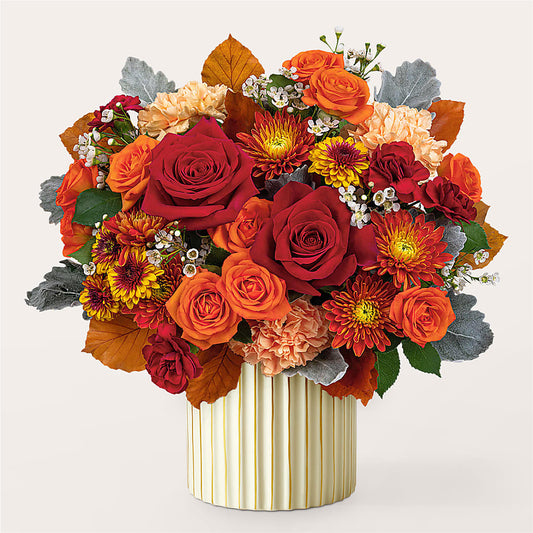 Merlot Bouquet with Ivory Vase –  Nayitas Rva Flowers, Richmond VA