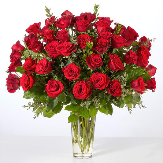 Forever Yours Fifty Stem Red Rose Bouquet –  Nayitas Rva Flowers, Richmond VA