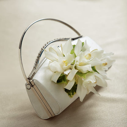 White Purse Decor –  Nayitas Rva Flowers, Richmond VA